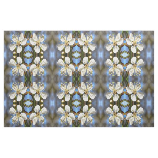 Plum Blossom Botanical Art Stof (Fat Quarter)