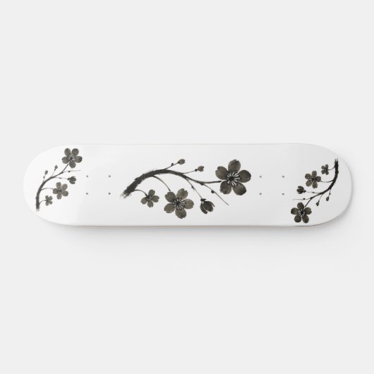 Plum Blossom – Botanisch ontwerp op skateboard (Horizontaal)