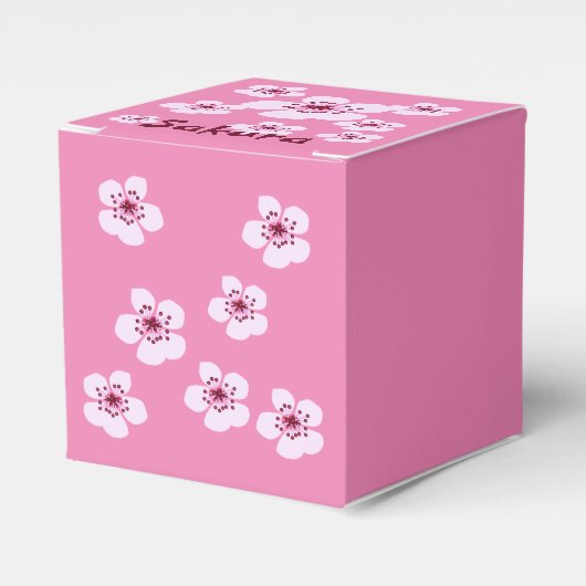 Plum blossom, cherry blossom bedankdoosjes (Voorkant Zijde)