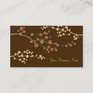 Plum Blossom Custom Visitekaartje Brown