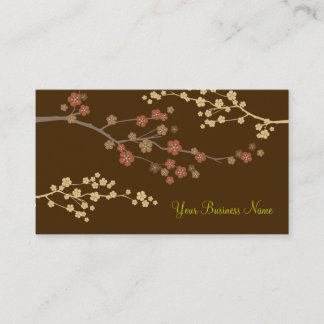 Plum Blossom Custom Visitekaartje Brown