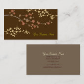 Plum Blossom Custom Visitekaartje Brown (Voorkant / Achterkant)