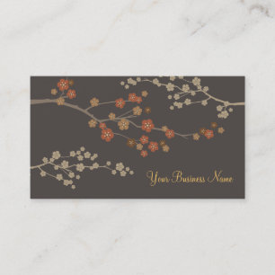 Plum Blossom Custom Visitekaartje Grey