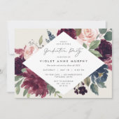 Plum Blossom | Elegant Floral Gradual Party Kaart (Voorkant)