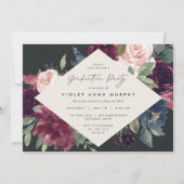Plum Blossom | Elegant Floral Gradual Party Kaart (Voorkant)