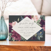 Plum Blossom | Elegant Floral Gradual Party Kaart