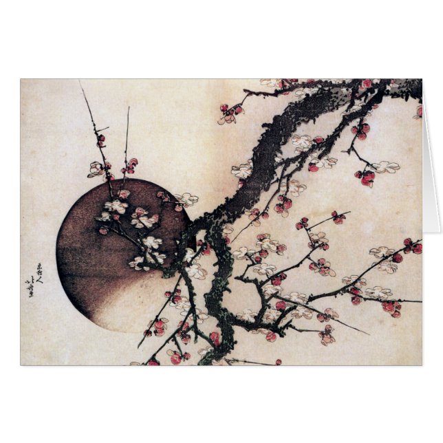 Plum Blossom en de Moon Hokusai (Voorkant Horizontaal)