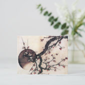 Plum Blossom en de Moon Hokusai Briefkaart (Staand voorkant)