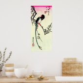 Plum Blossom en Long-tailed Magpie 1844 Poster (Keuken)