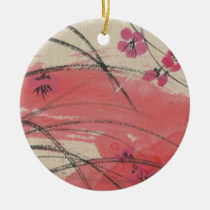 Plum Blossom Grass Keramisch Ornament