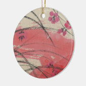 Plum Blossom Grass Keramisch Ornament (Links)