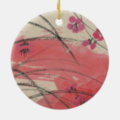 Plum Blossom Grass Keramisch Ornament (Achterkant)