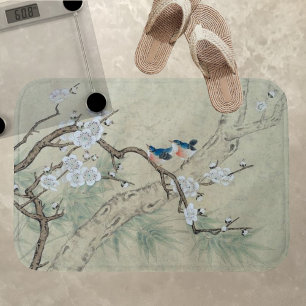 Plum Blossom in lente Badmat