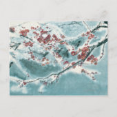 Plum Blossom in sneeuw Briefkaart (Voorkant)