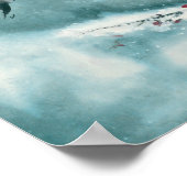 Plum Blossom in sneeuw Poster (Hoek)