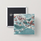 Plum Blossom in sneeuw Vierkante Button 5,1 Cm (Voorkant /achterkant)