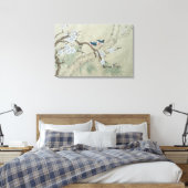 Plum Blossom in Spring Canvas Afdruk (Insitu (Slaapkamer))