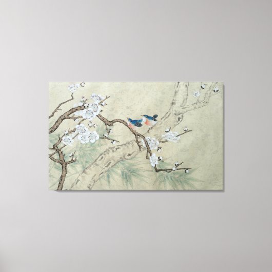 Plum Blossom in Spring Canvas Afdruk (Voorkant)