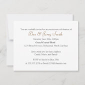 Plum Blossom Jubileum Party Invitation L-Green Kaart (Achterkant)