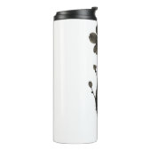 Plum Blossom Line Art – Botanisch ontwerp op Thermosbeker (Gedraaid links)