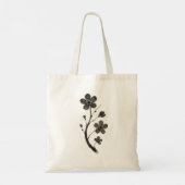 Plum Blossom Line Art – Botanische Canvas tas (Achterkant)