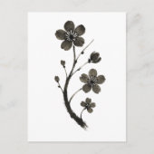 Plum Blossom Line Art – Minimal Botanical Briefkaa Briefkaart (Voorkant)