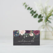 Plum Blossom | Moderne Waterverf Floral Visitekaartje (Staand voorkant)