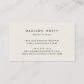 Plum Blossom | Moderne Waterverf Floral Visitekaartje (Achterkant)