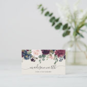 Plum Blossom | Moderne Waterverf Floral Visitekaartje (Staand voorkant)
