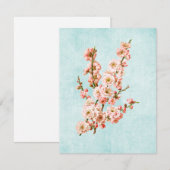 Plum Blossom op Aged Denim (Voorkant / Achterkant)