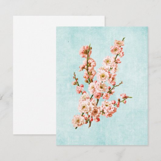 Plum Blossom op Aged Denim (Voorkant / Achterkant)