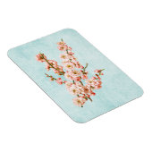 Plum Blossom op Aged Denim Magneet (Rechterzijde)