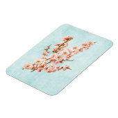 Plum Blossom op Aged Denim Magneet (Linkerzijde)