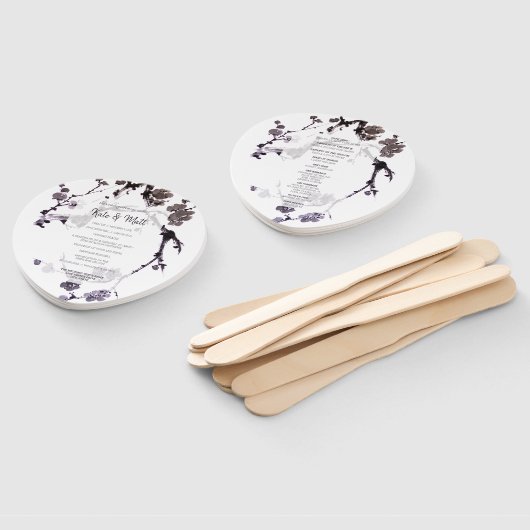 Plum blossom suma handwaaier (Niet-gemonteerd)