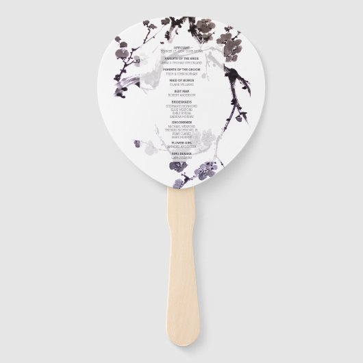 Plum blossom suma handwaaier (Achterkant)