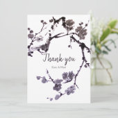 Plum blossom suma ink bedankkaart (Staand voorkant)