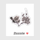 Plum blossom suma ink sticker (Vel)