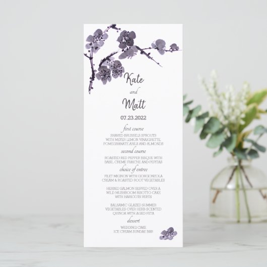 Plum blossom suma menu (Staand voorkant)