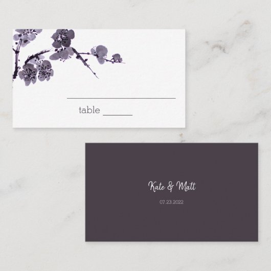 Plum blossom suma plaatskaartje (Voorkant / Achterkant)
