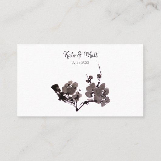 Plum blossom suma plaatskaartje (Achterkant)