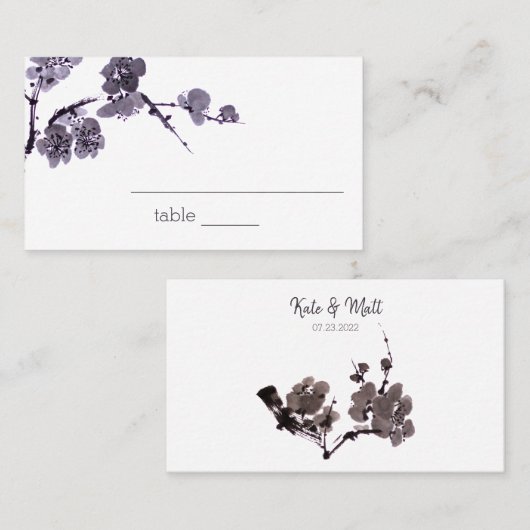 Plum blossom suma plaatskaartje (Voorkant / Achterkant)