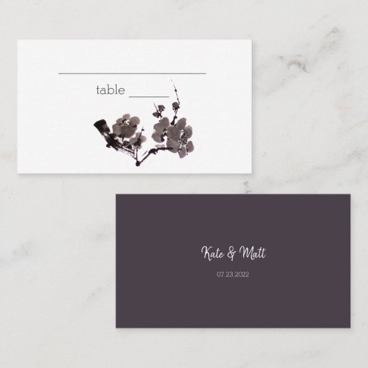 Plum blossom suma plaatskaartje (Voorkant / Achterkant)
