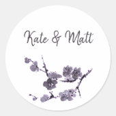 Plum blossom suma ronde sticker (Voorkant)
