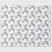 Plum blossom sumie ink schilderij cadeaupapier (Vlak)