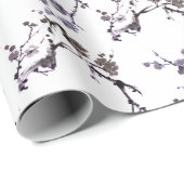 Plum blossom sumie ink schilderij cadeaupapier (Rol Hoek)