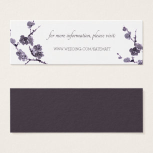 Plum blossom sumie Trouwwebsite Kaarten invoegen Mini Visitekaartjes