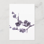 Plum blossom sumie Wedding Details Informatiekaartje (Achterkant)