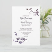 Plum blossom sumie Wedding Kaart (Staand voorkant)