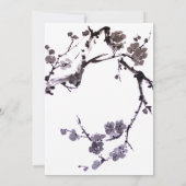 Plum blossom sumie Wedding Kaart (Achterkant)