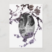 Plum blossom sumie Wedding Photo Briefkaart (Voorkant)